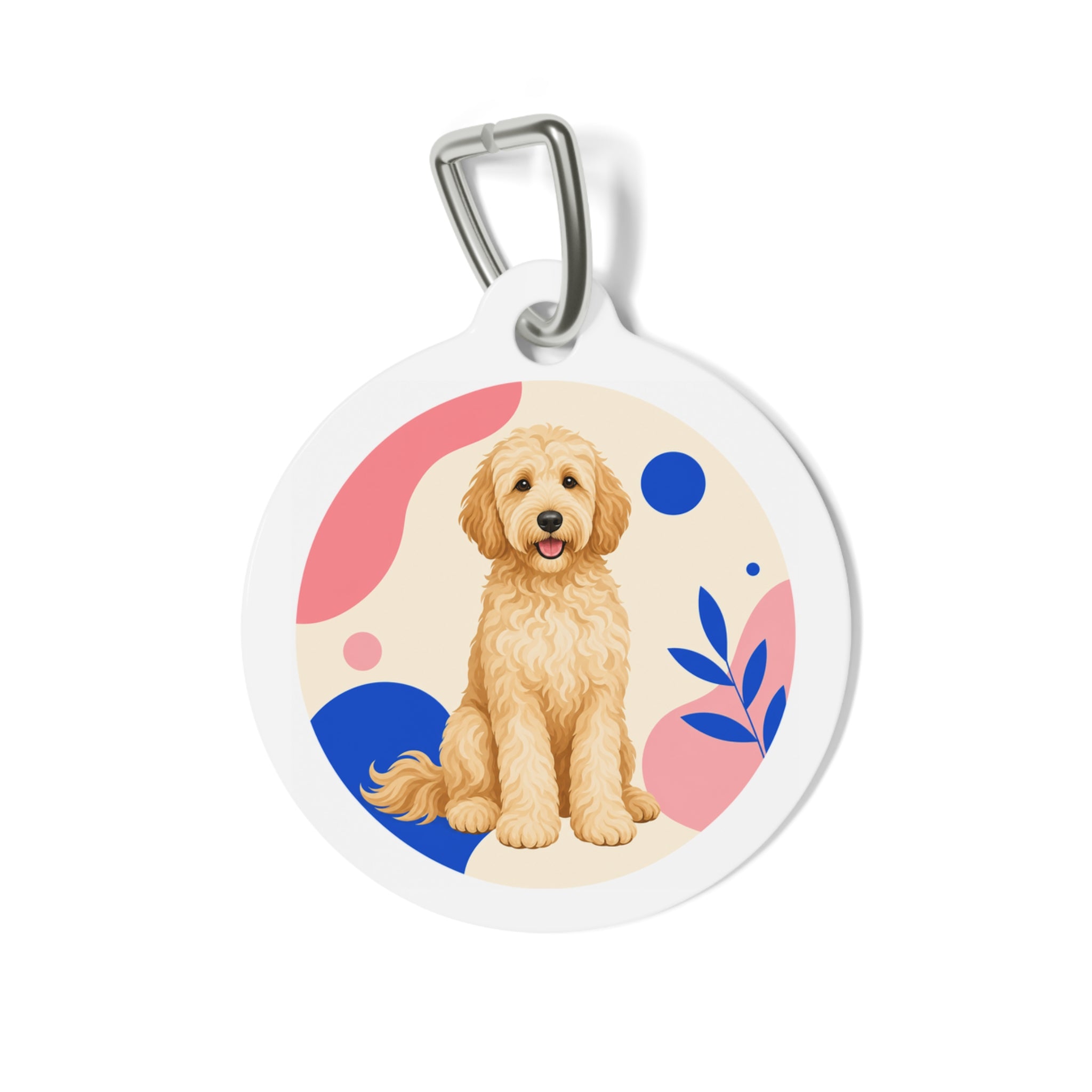 Goldendoodle Colorful Abstract Doodle Personalized Dog ID Tag