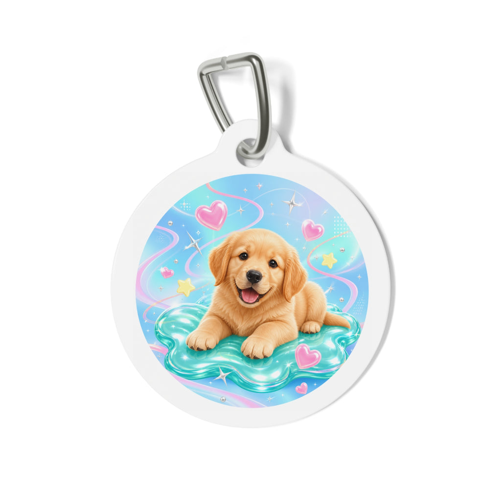 金毛犬池畔小狗个性化狗牌