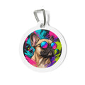 French Bulldog Retro Art Personalized Dog ID Tag
