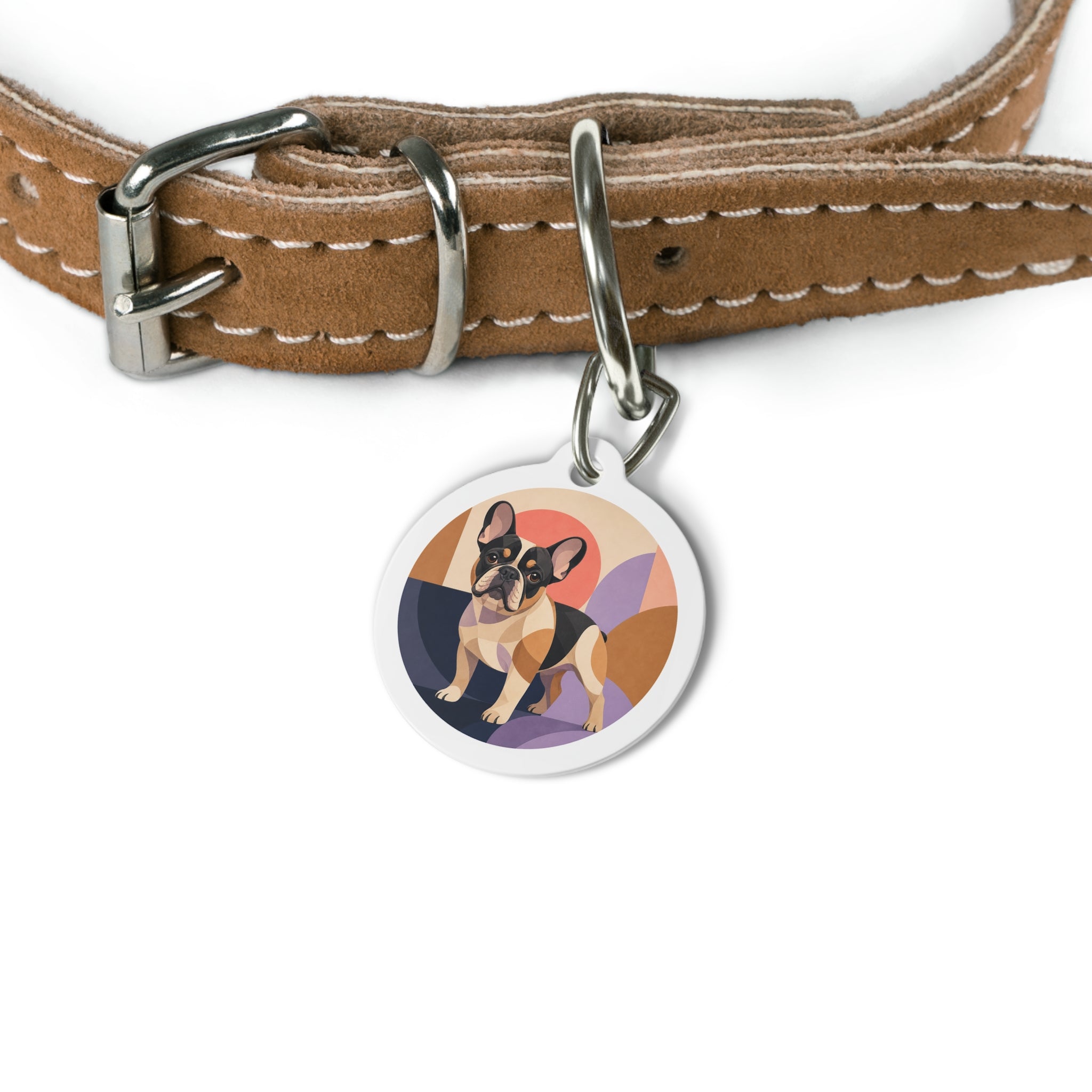 French Bulldog Charming Playful Portrait Personalized Dog ID Tag