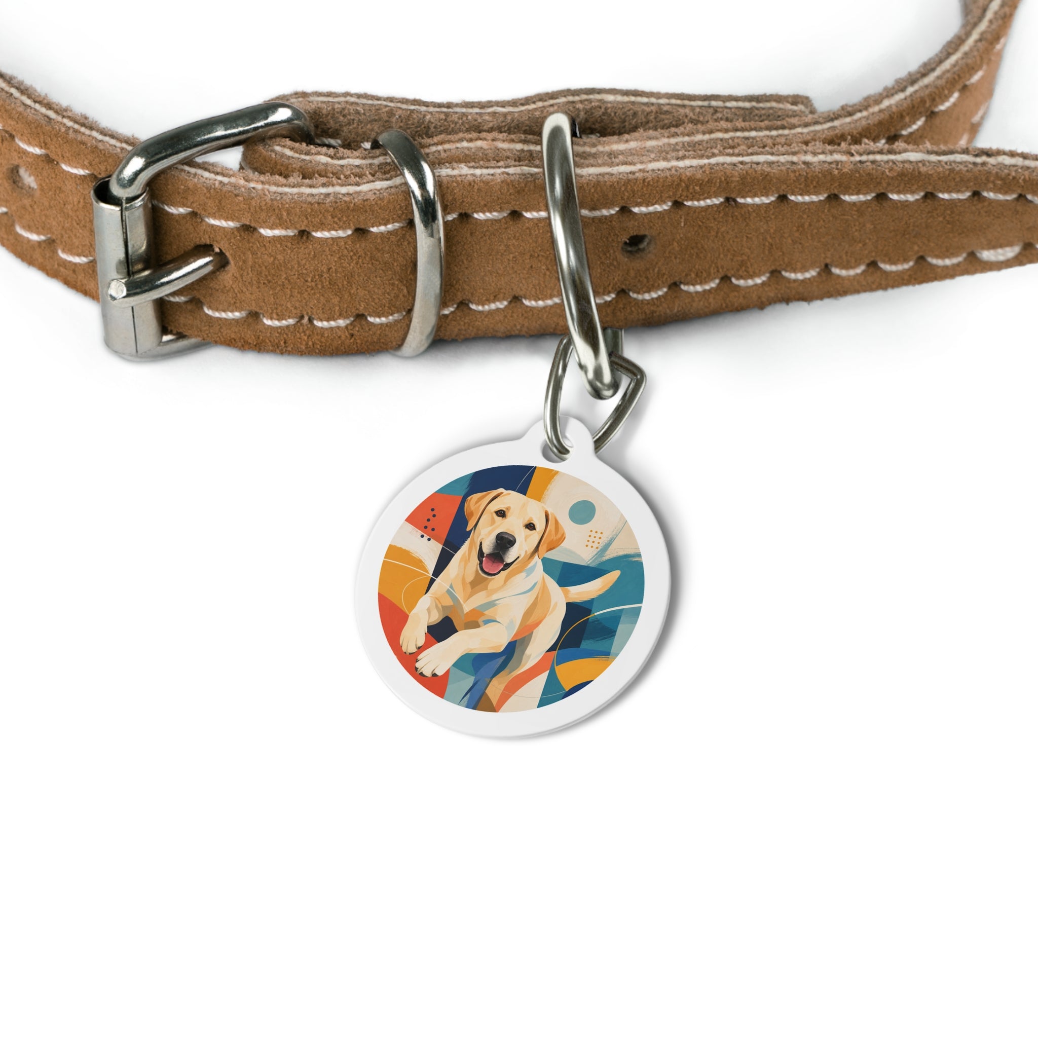 Labrador Retriever Playful Sprint Personalized Dog ID Tag