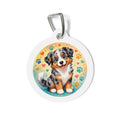 Australian Shepherd Happy Paws Puppy Personalized Dog ID Tag
