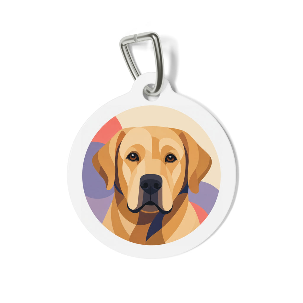 Labrador Retriever Geometric Warmth Personalized Dog ID Tag