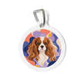 Cavalier King Charles Spaniel Retro Art Personalized Dog ID Tag