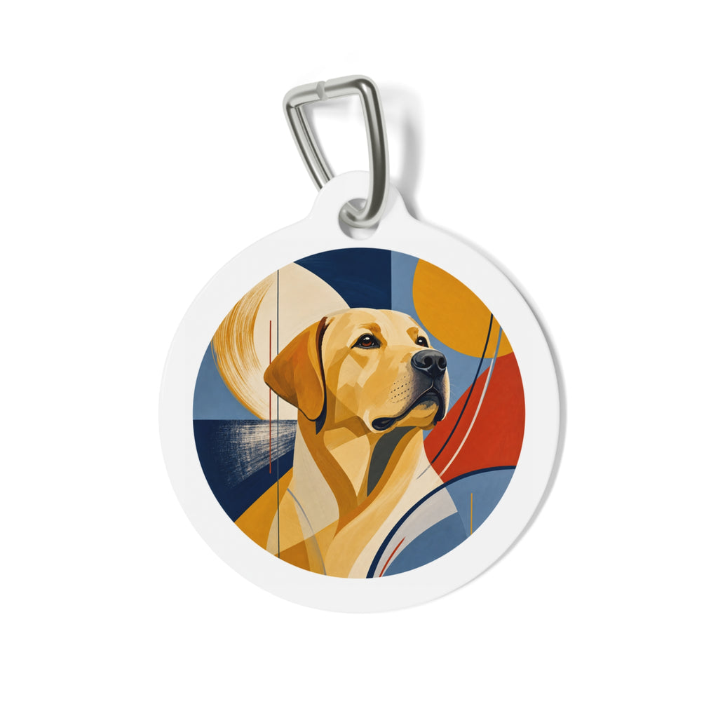 Chapa de identificación personalizada para perro Labrador Retriever retro