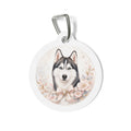 Siberian Husky Pearl Blossom Personalized Dog ID Tag