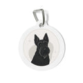 Scottish Terrier Monochrome Modern Personalized Dog ID Tag