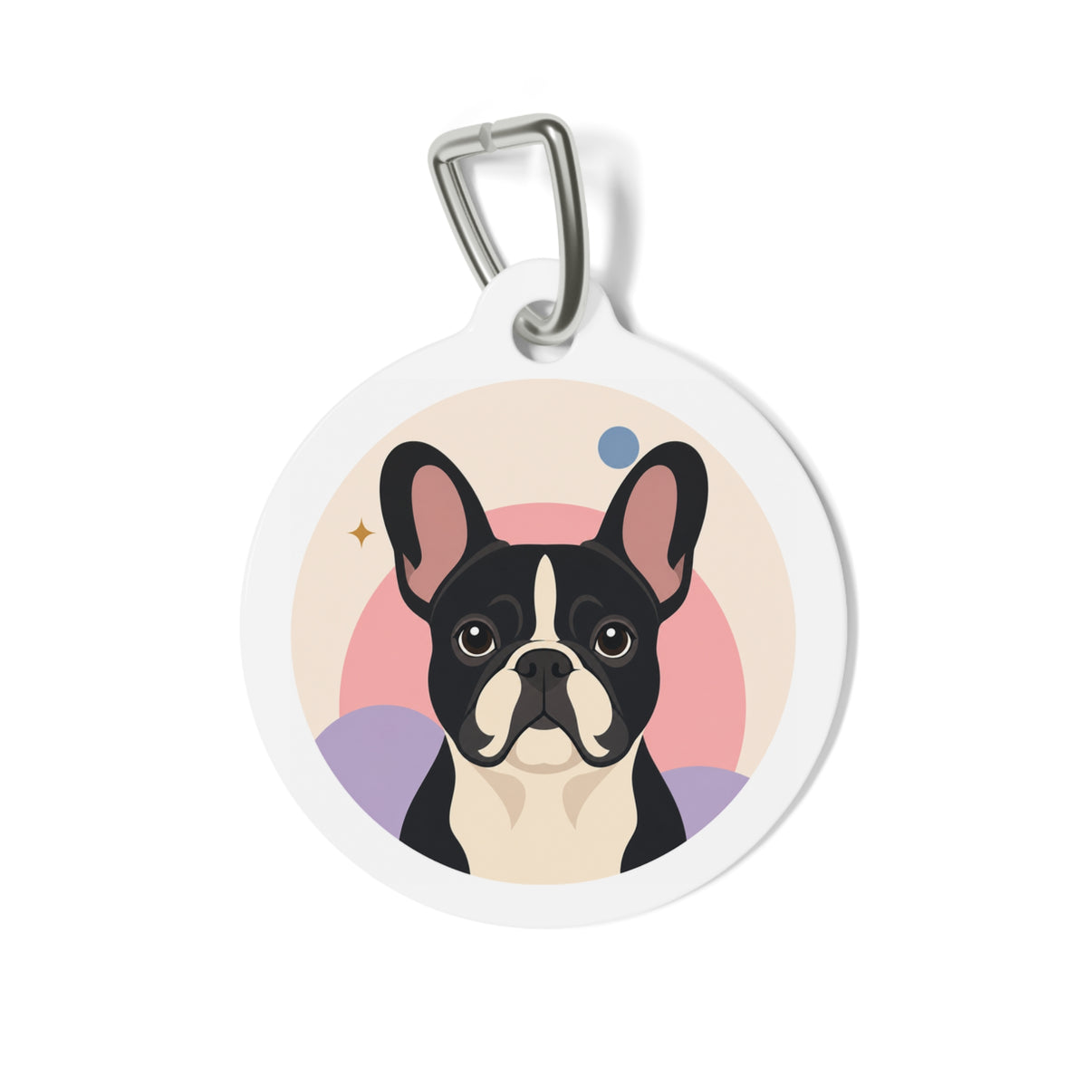 French Bulldog Playful Portrait Lighthearted Personalized Dog ID Tag