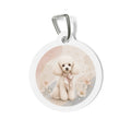 Placa de identificación personalizada para perro con lazo de oso caniche