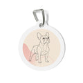 French Bulldog Minimal Line Art Personalized Dog ID Tag