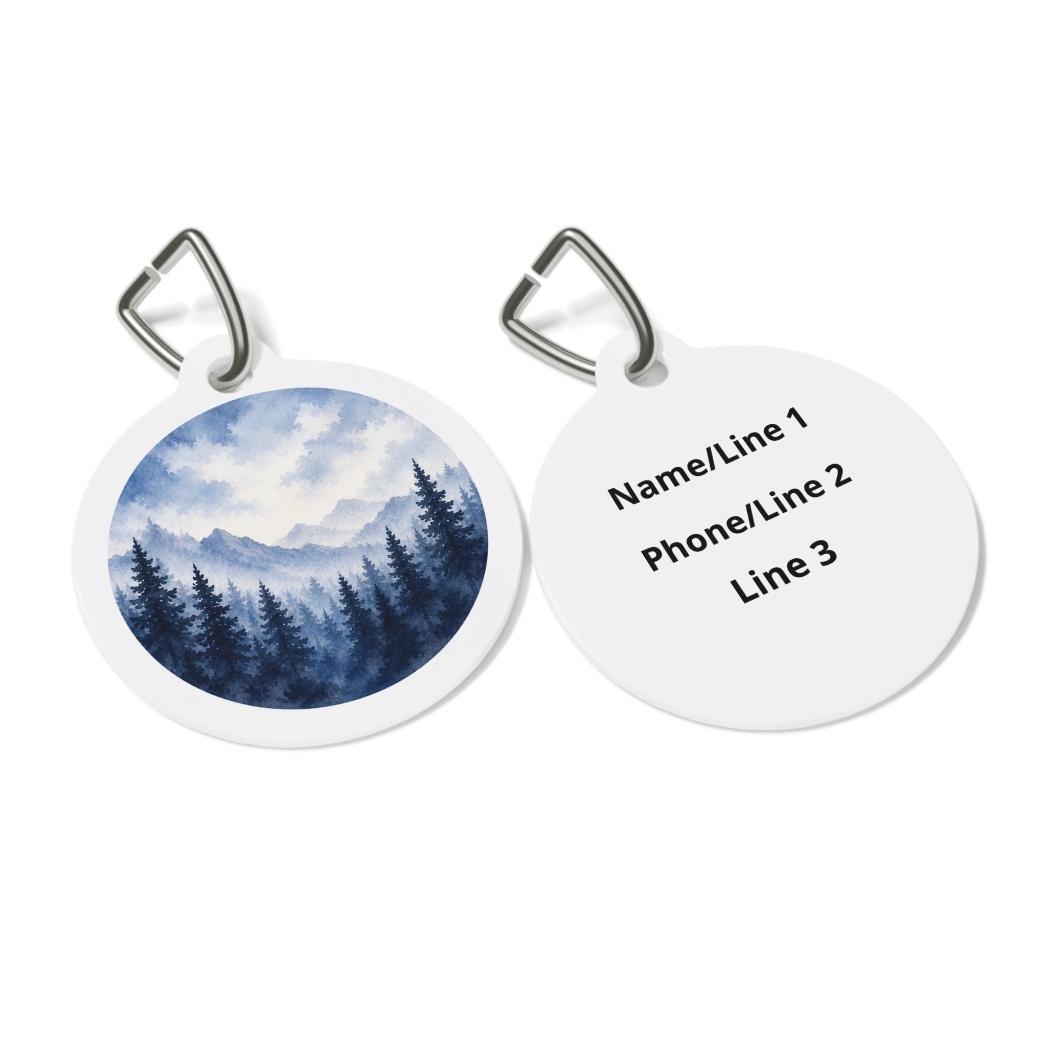 Mountain Vista Scenic Outdoor Adventure Personalized Dog ID Tag