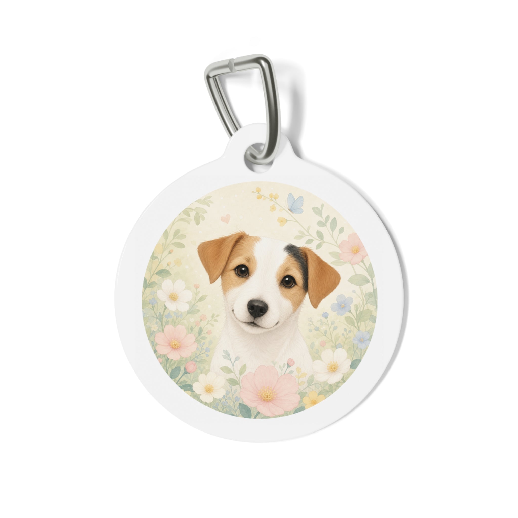 Jack Russell Terrier Playful Portrait Personalized Dog ID Tag