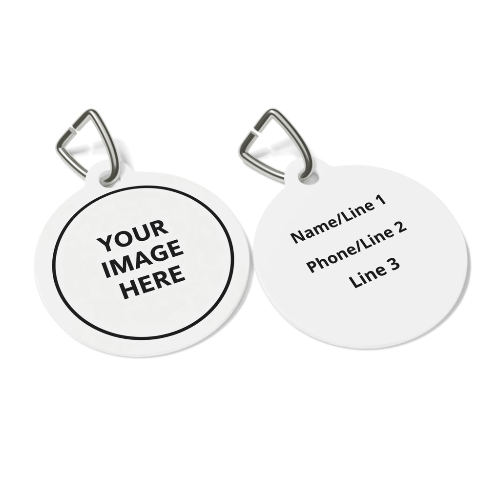Placa de identificación de perro personalizable con imagen
