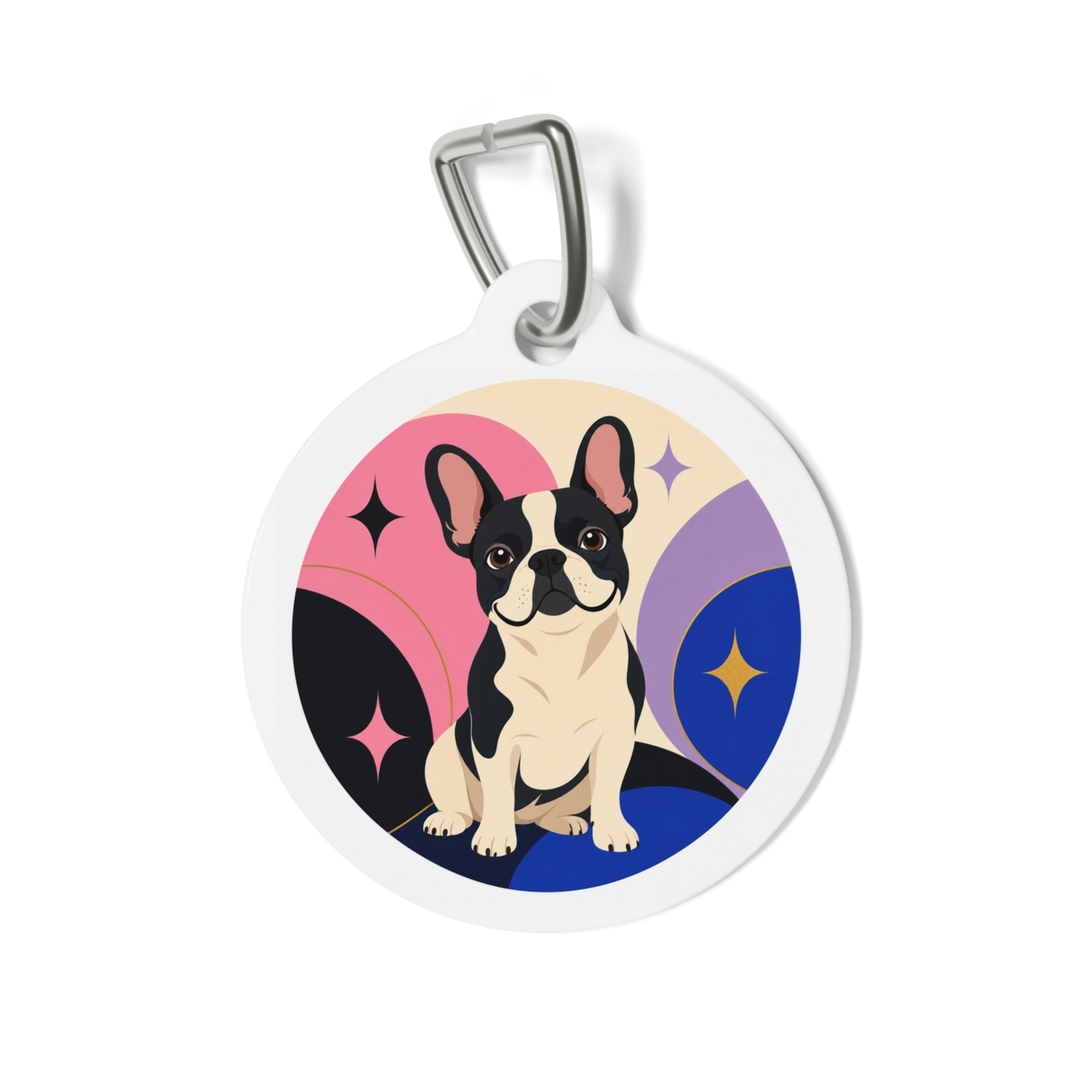 French Bulldog Artful Playful Portrait Personalized Dog ID Tag