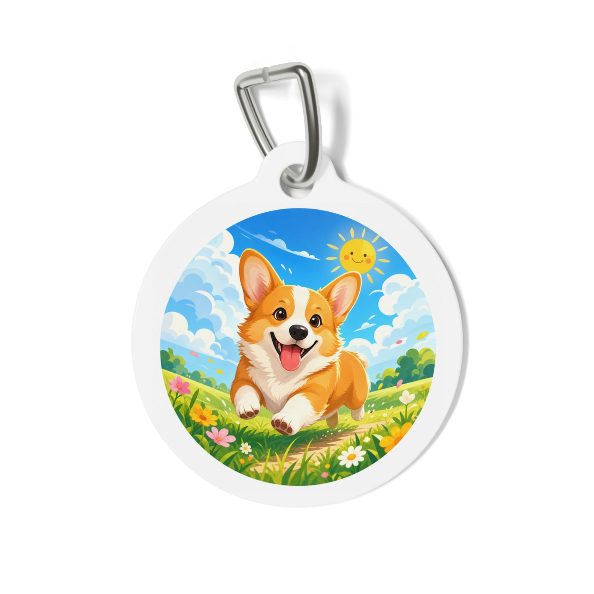 Pembroke Welsh Corgi Sunny Meadow Personalized Dog ID Tag