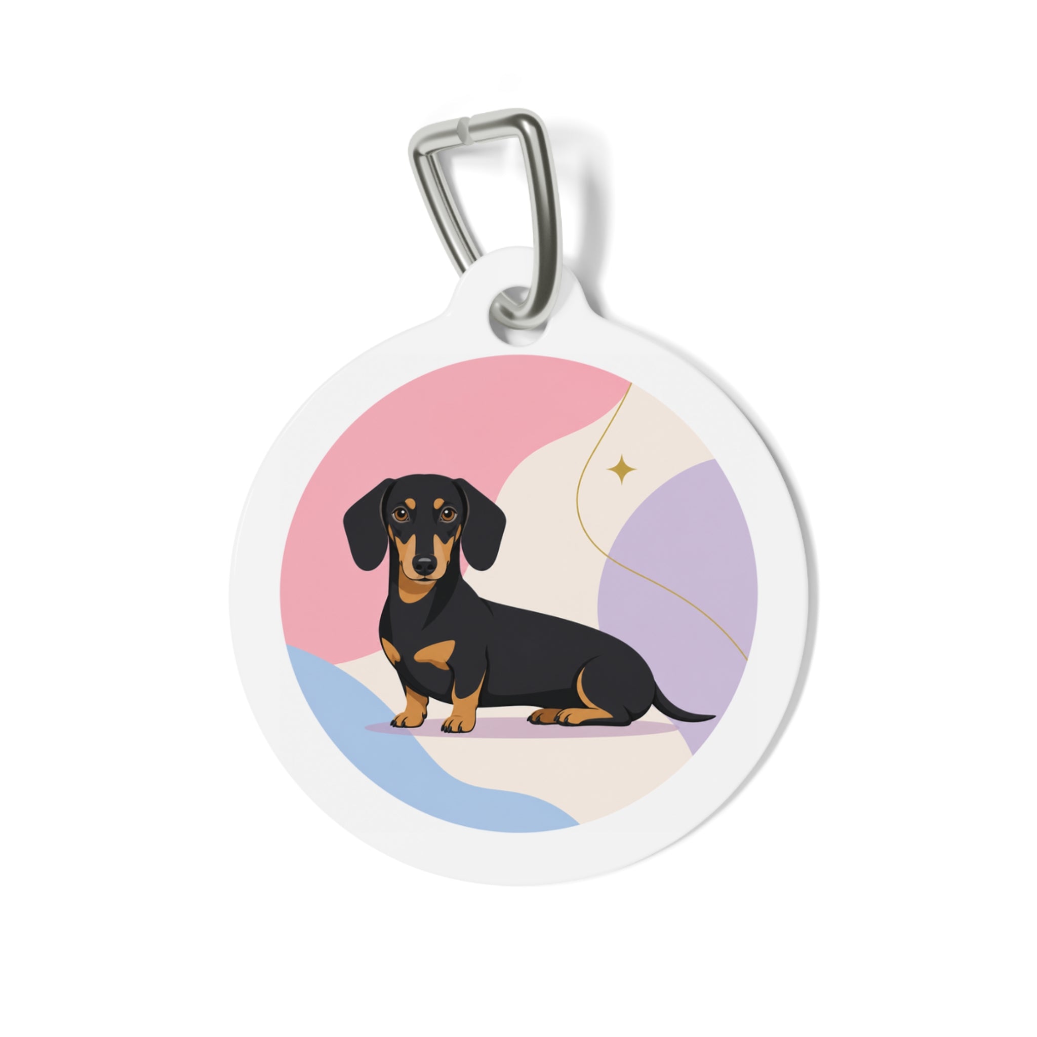 Dachshund Playful Portrait Personalized Dog ID Tag