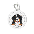 Chapa de identificación personalizada para perro Boyero de Berna con pinceladas delicadas