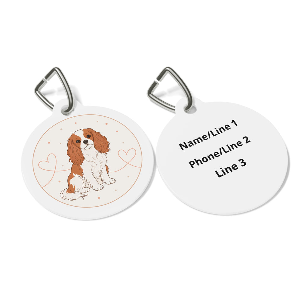 Cavalier King Charles Spaniel Sweet Heart Personalized Dog ID Tag