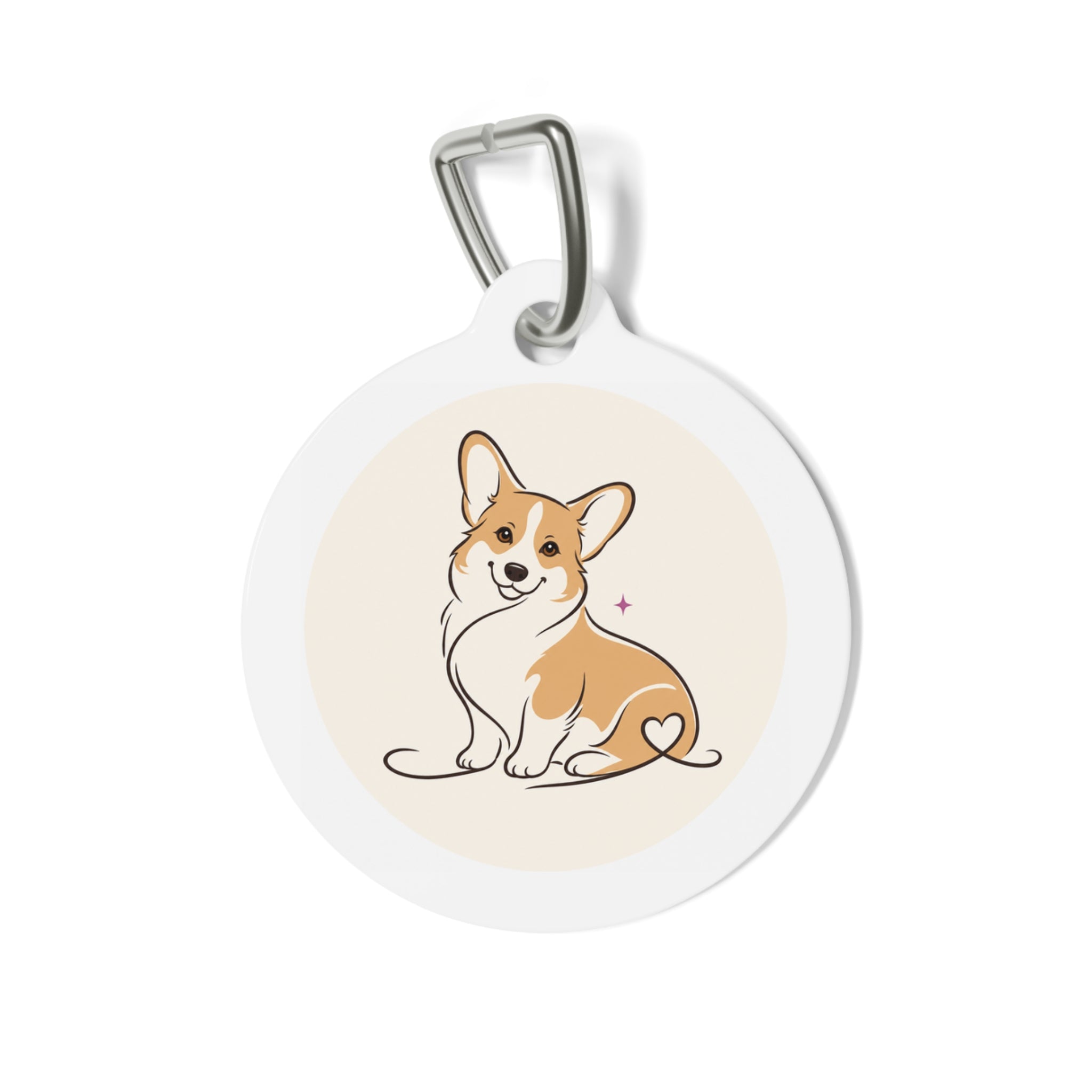 Pembroke Welsh Corgi Artful Portrait Personalized Dog ID Tag