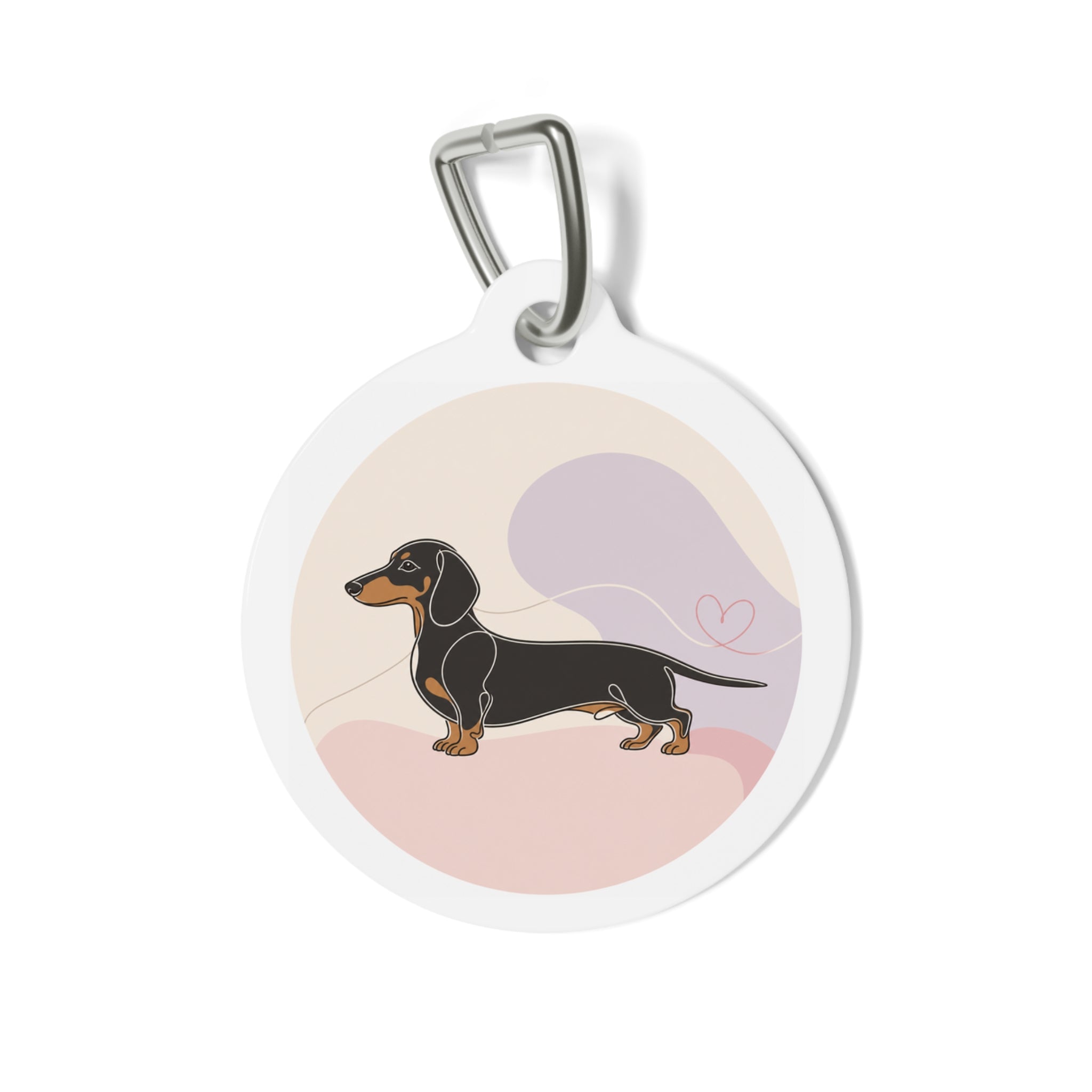 Dachshund Cute Portrait Personalized Dog ID Tag
