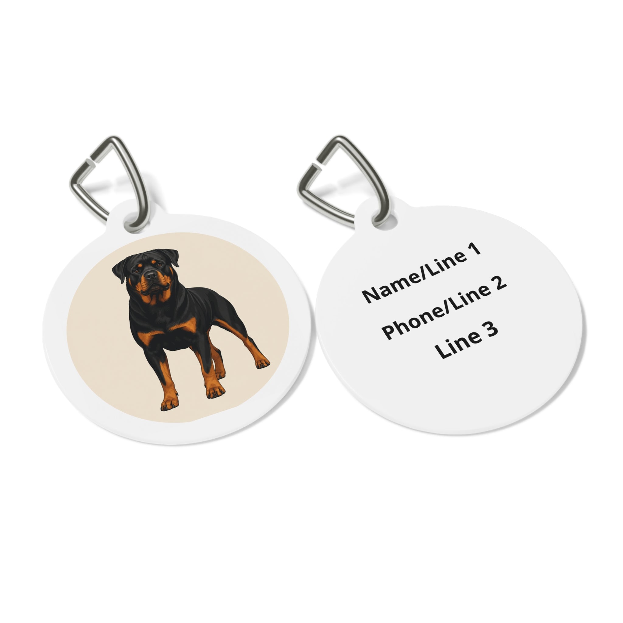 Rottweiler Classic Working Guardian Personalized Dog ID Tag