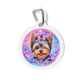 Yorkshire Terrier Candy Hearts & Bow Personalized Dog ID Tag