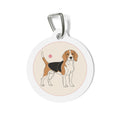 Placa de identificación personalizada minimalista de beagle en tonos pastel