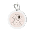Labrador Retriever Minimal Line Portrait Personalized Dog ID Tag