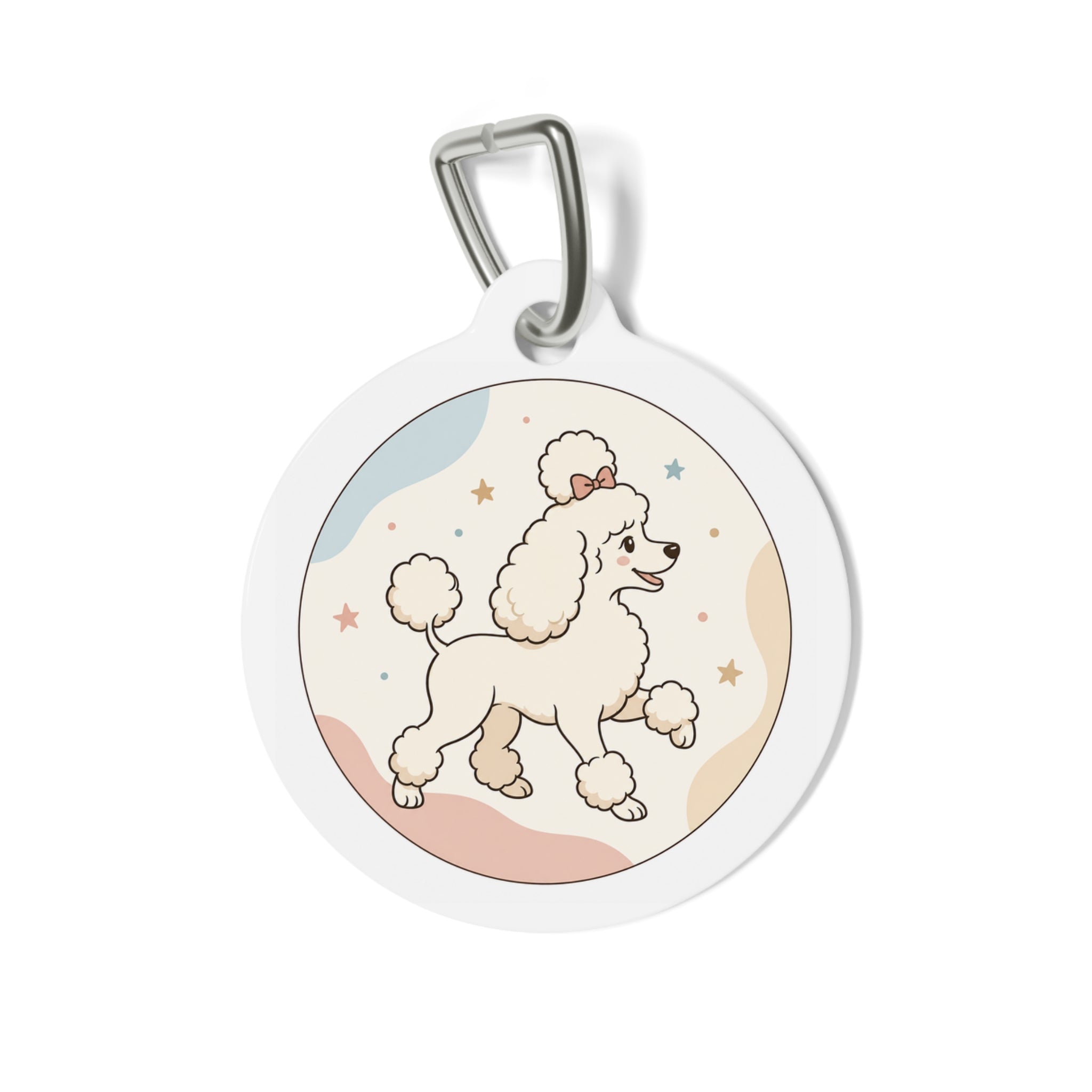 Poodle Playful Doodle Personalized Dog ID Tag