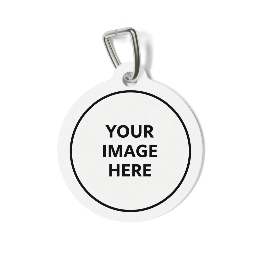 Placa de identificación de perro personalizable con imagen