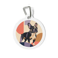 French Bulldog Modern Geometric Personalized Dog ID Tag