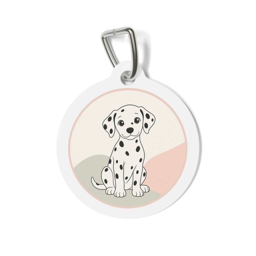 Dalmatian Pastel Minimalist Puppy Personalized Dog ID Tag