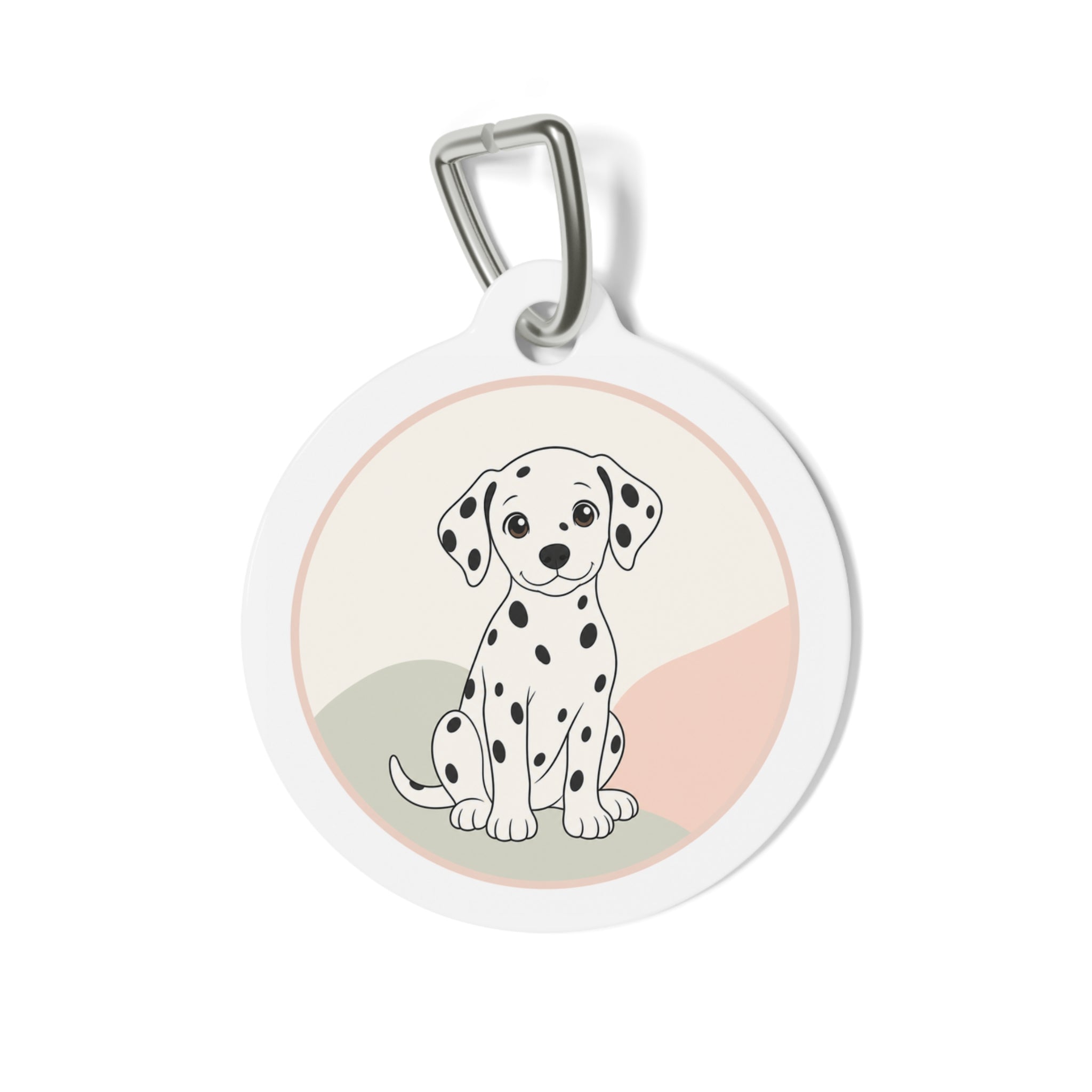 Dalmatian Pastel Minimalist Puppy Personalized Dog ID Tag