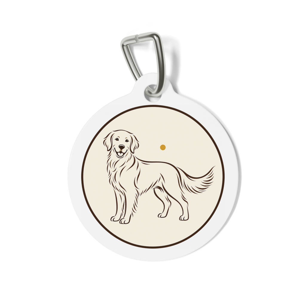 金毛寻回犬传承线条艺术个性化狗狗身份牌