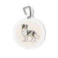 Australian Shepherd Minimal Line Art Personalized Dog ID Tag