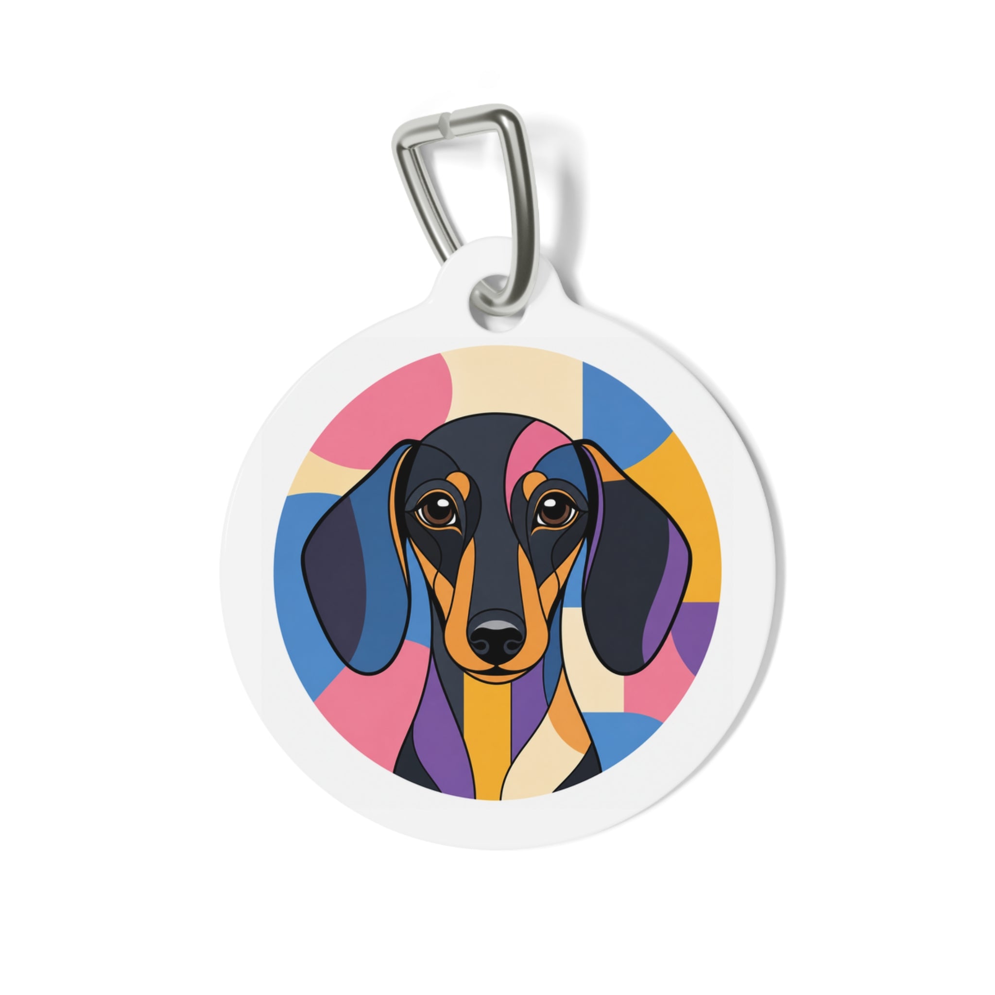 Dachshund Pop Art Personalized Dog ID Tag