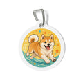 Akita Playful Wave Personalized Dog ID Tag