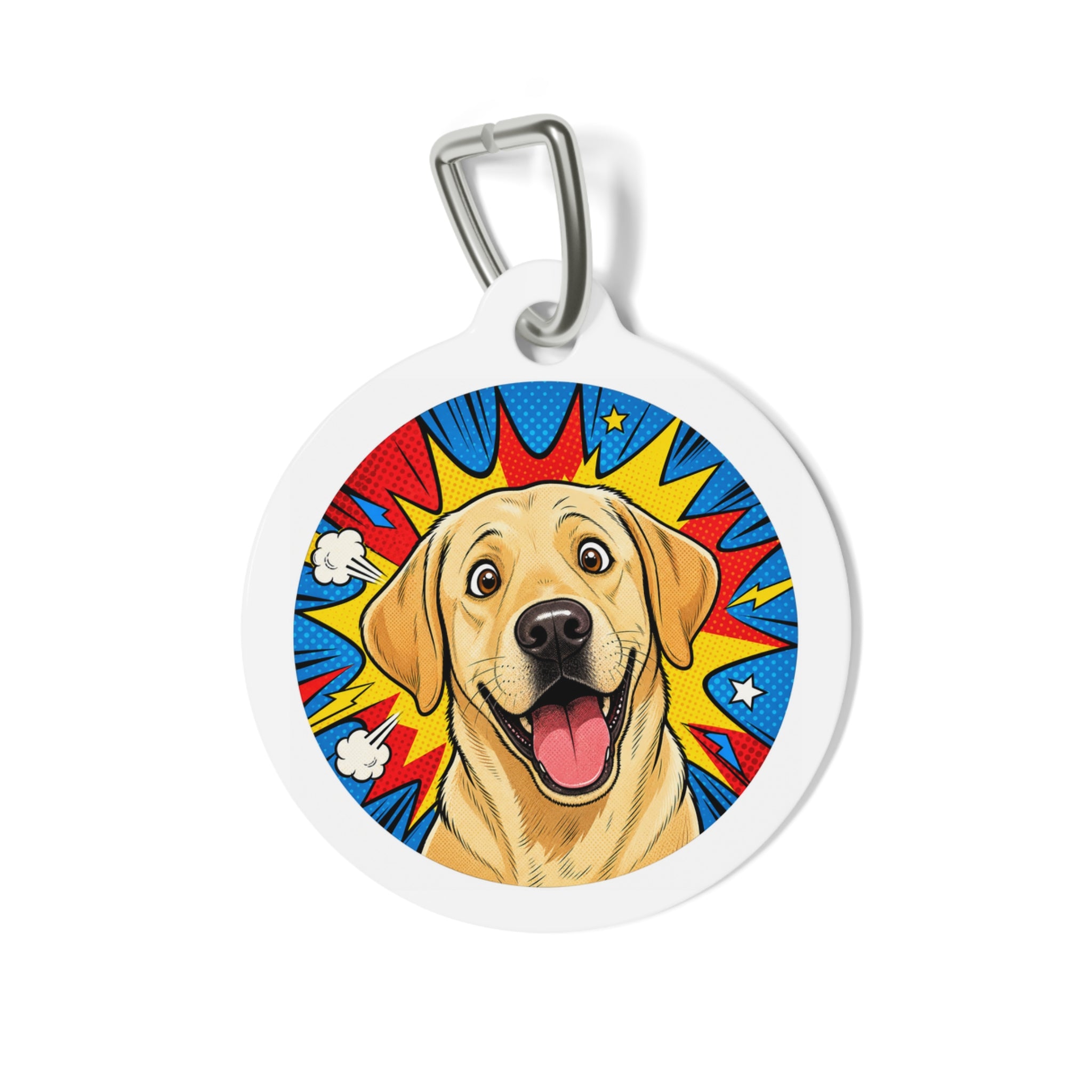Labrador Retriever Happy Comic Personalized Dog ID Tag