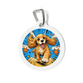 Cocker Spaniel Superhero Comic Personalized Dog ID Tag