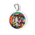 Chapa de identificación personalizada para perro "German Shorthaired Pointer Action Pop Art"