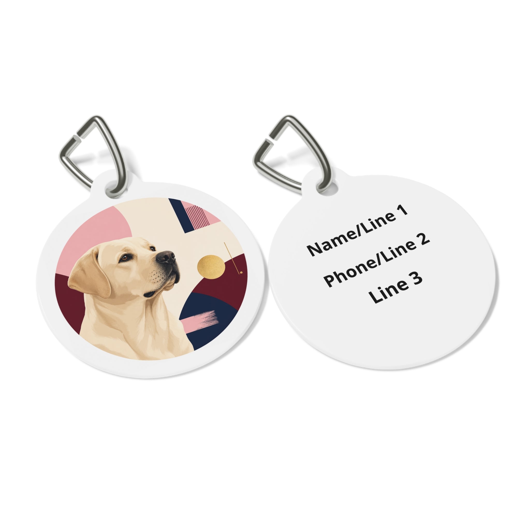 Labrador Retriever Editorial Profile Personalized Dog ID Tag