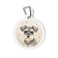 Miniature Schnauzer Retrato Lindo Placa de Identificación Personalizada para Perro