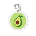 Happy Avocado Cheerful Fruit Pattern Personalized Dog ID Tag