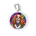 Cavalier King Charles Spaniel Artful Playful Portrait Personalized Dog ID Tag