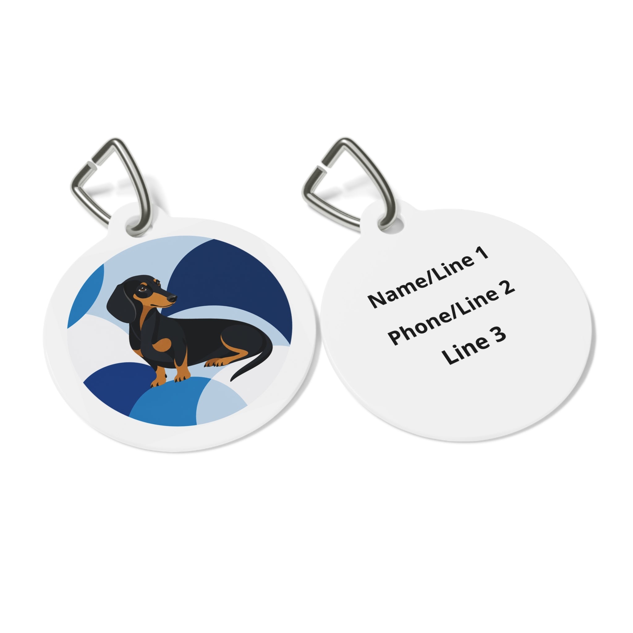 Dachshund Bright Playful Portrait Personalized Dog ID Tag