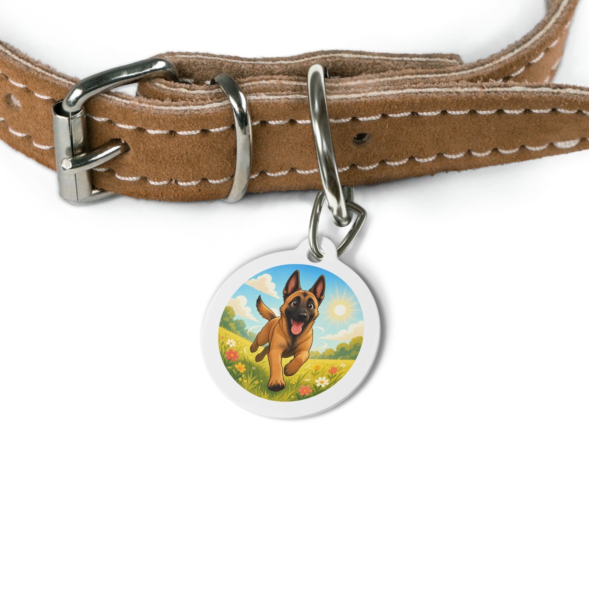 Belgian Malinois Sunny Meadow Personalized Dog ID Tag