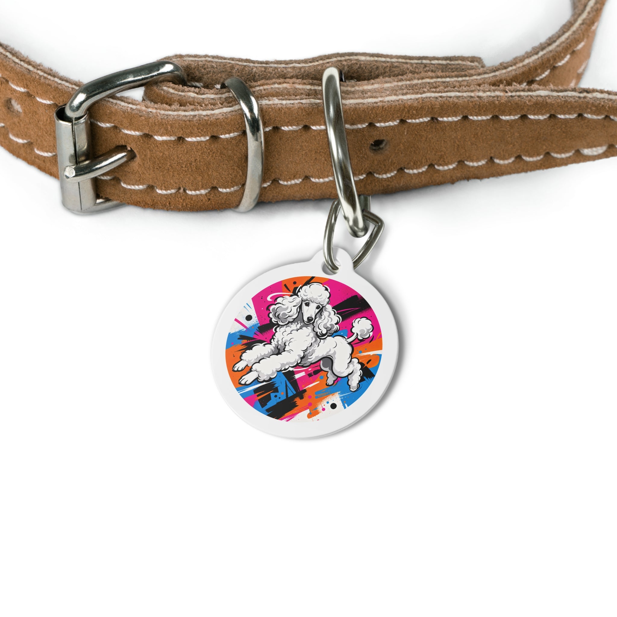 Poodle Urban Sprint Personalized Dog ID Tag