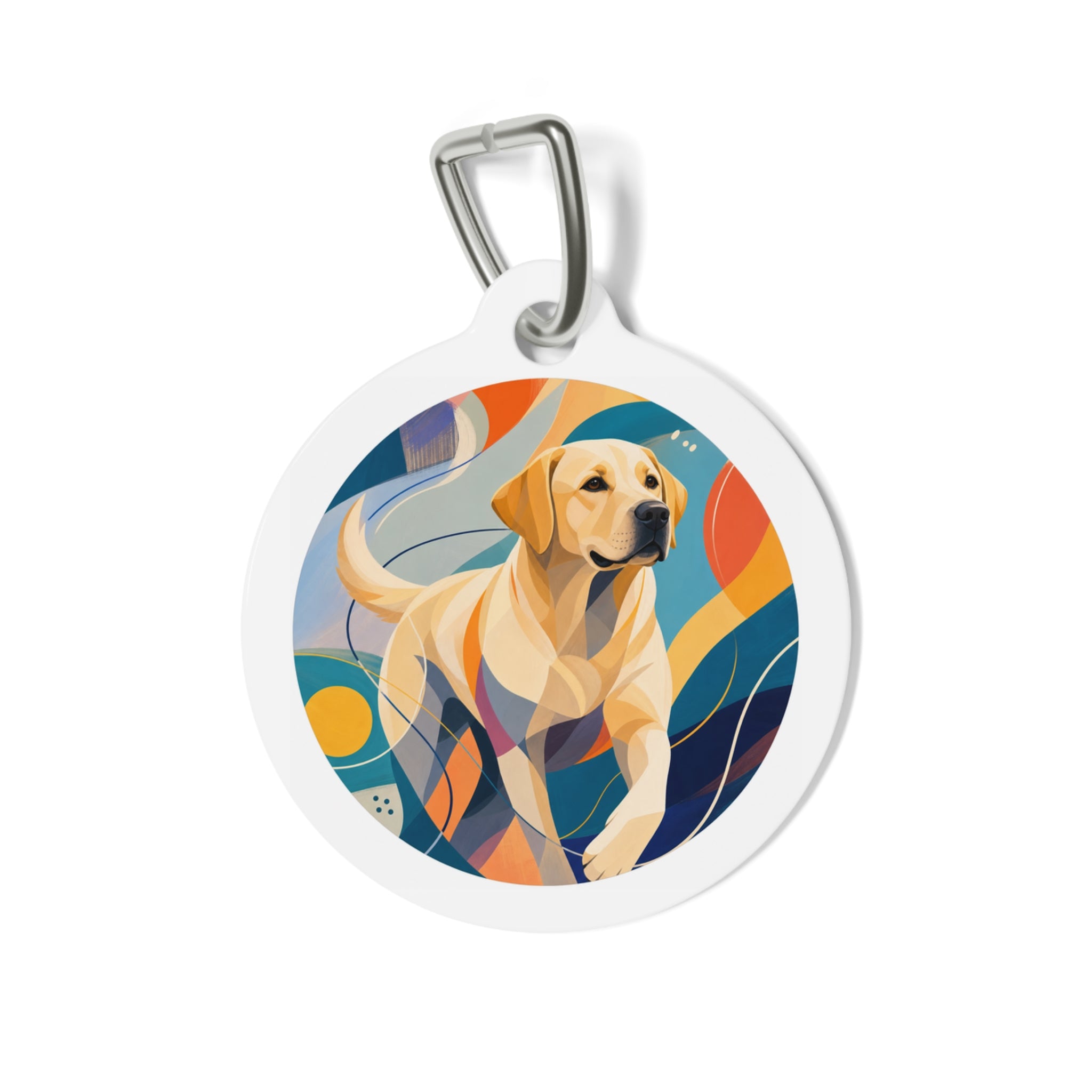 Labrador Retriever Flowing Motion Personalized Dog ID Tag