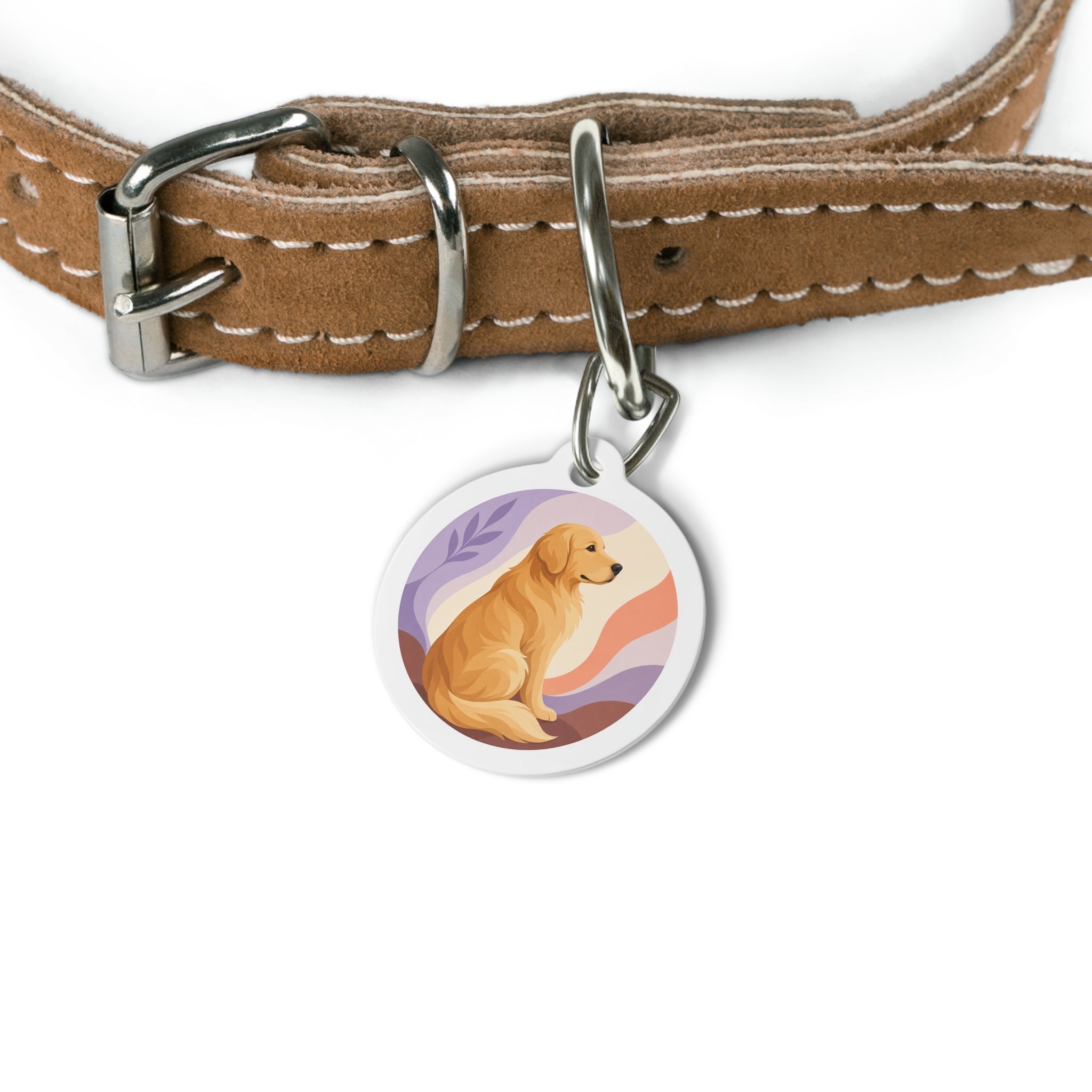 Golden Retriever Boho Canyon Personalized Dog ID Tag