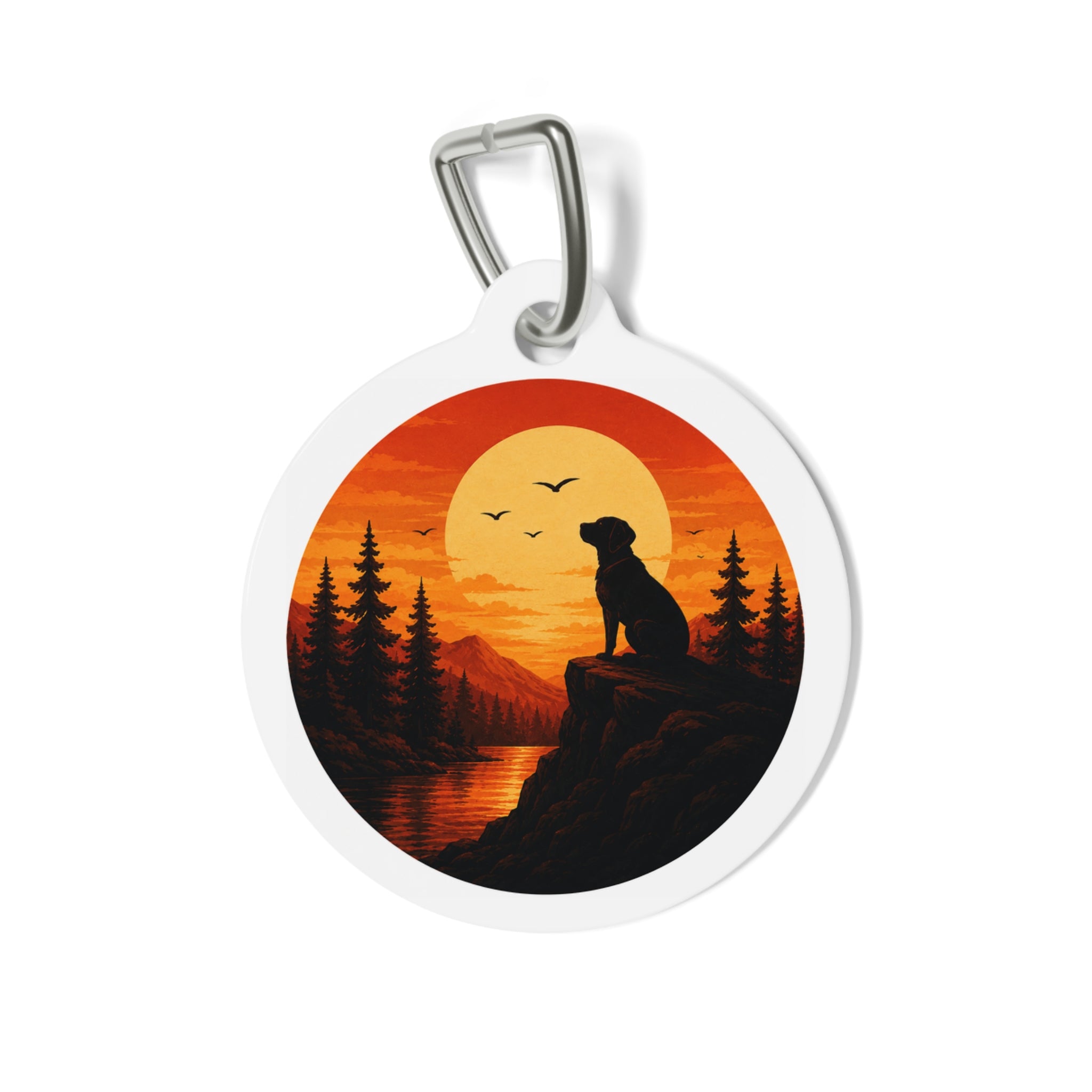 Sunset Lookout Scenic Outdoor Adventure Personalized Dog ID Tag